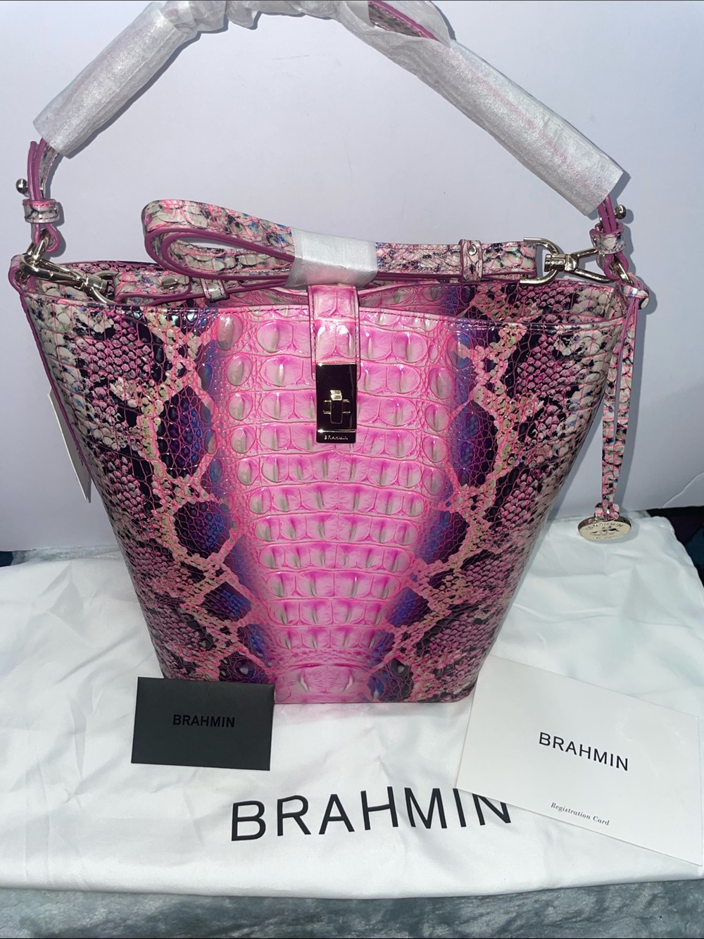 NWT Brahmin ‘Shira’ Ombre Melbourne Satchel